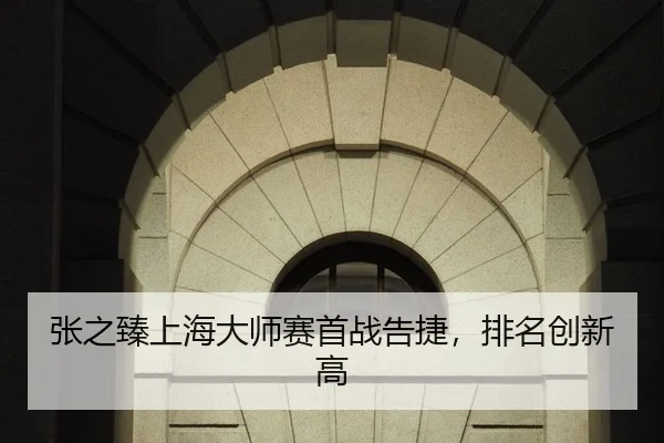 张之臻上海大师赛首战告捷，排名创新高